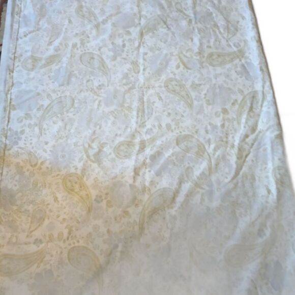 LL Bean lavender sage green Paisley shower curtain 100% cotton Portugal 64"X70" - Picture 4 of 4